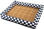 Buy Dadbear Pet Dog Bed, Square Ice Mat Kennel House Eco-Friendly Cat Bed Mat Sofa Pets Beds For Cats Small Dogs (S-Lattice(40 * 31Cm)) in UAE