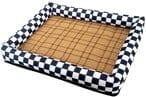 اشتري Dadbear Pet Dog Bed, Square Ice Mat Kennel House Eco-Friendly Cat Bed Mat Sofa Pets Beds For Cats Small Dogs (S-Lattice(40 * 31Cm)) في الامارات