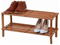SHOWAY Simple Shoe Rack 2 layer Assembly wooden Shoe Organizer Family Dormitory Slippers Shelf Storage