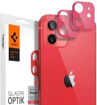 Spigen GLAStR Optik Camera Lens Screen Protector [2 Pack] designed for iPhone 12 - Product Red