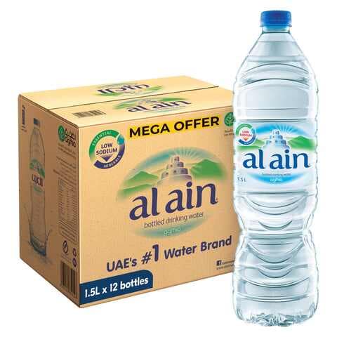Buy Al Ain Drinking Water 1.5L Pack of 12 in UAE