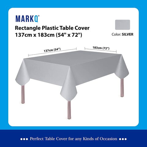 Markq Plastic Tablecloth for Rectangle Table 54
