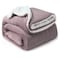 Soft Sheep Reversible Sherpa Blanket Throw Blanket King Size Lilac 220x240 cm