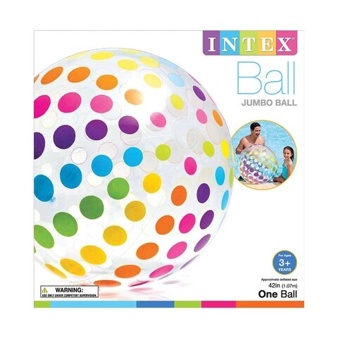 Intex Jumbo Inflatable Giant Beach Ball 58097NP Multicolour 42inch