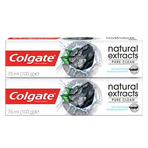COLGATE TOOTHPASTE CHARCOAL 75MLX2