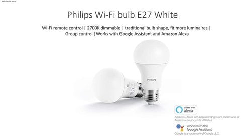 Philips wifi hot sale bulb e27 white