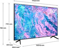 Samsung Smart TV, 50 Inch, Crystal UHD 4K, CU7000, Black, 2023, Crystal Processor 4K, PurColor, Smart Hub, UA50CU7000UXZN