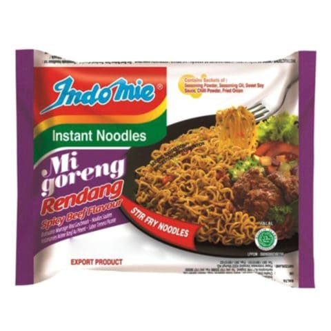 Indomie Mi Goreng Rendang Spicy Beef Flavored Instant Noodles 80gx5