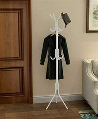 Generic Metal Coat Rack/Hanger, Free Standing, Coat/Hat Hanger For Handbags, Hat, Umbrella, Clothes - Tree Coat Hanger Holder Stand (White)