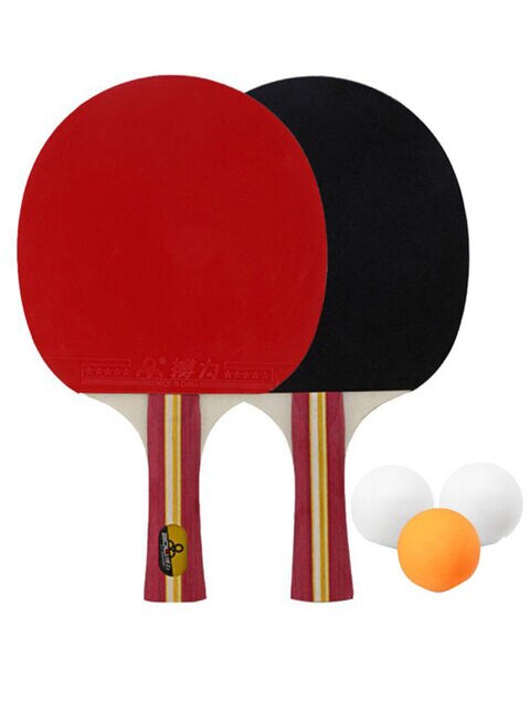 Generic 5-Piece Table Tennis Racket And Ball Set