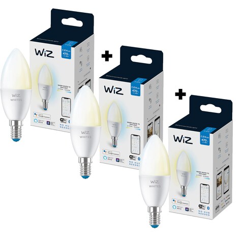 Smart WiFi Lampadina LED Candela, E14 C37 470Lm 2&4 Pezzi