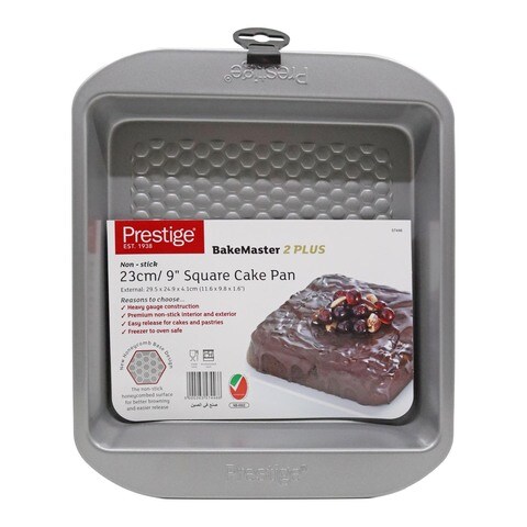 Prestige BakeMaster 2 Plus Square Cake Pan Grey 23cm