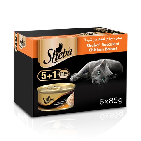 Sheba Succulent Chicken Breast Wet Cat Food 85g Pack of 6
