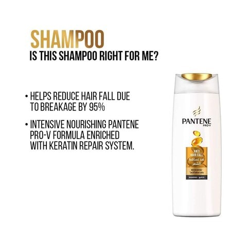 Pantene Pro-V Shampoo, Anti-Hair Fall - 600 ml