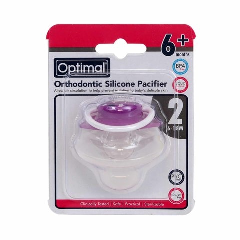 Optimal Orthodontic Silicone Pacifier 6-18m