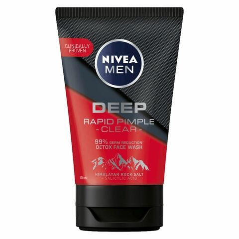 Nivea Men Deep Rapid Pimple Clear Face Wash Gel 100ml