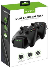 GameWill Dual Charging Dock with 2 x Rechargeable Battery Packs [1200 mAh] for Xbox Series X and Series S (also compatible with Xbox One X/S) - Black
