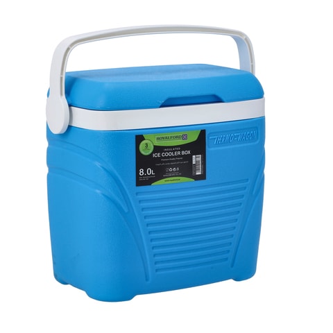 Royalford Insulated Ice Cooler Box, 8L, Rf10475, Premium Quality Polymer, Thermal Insulation