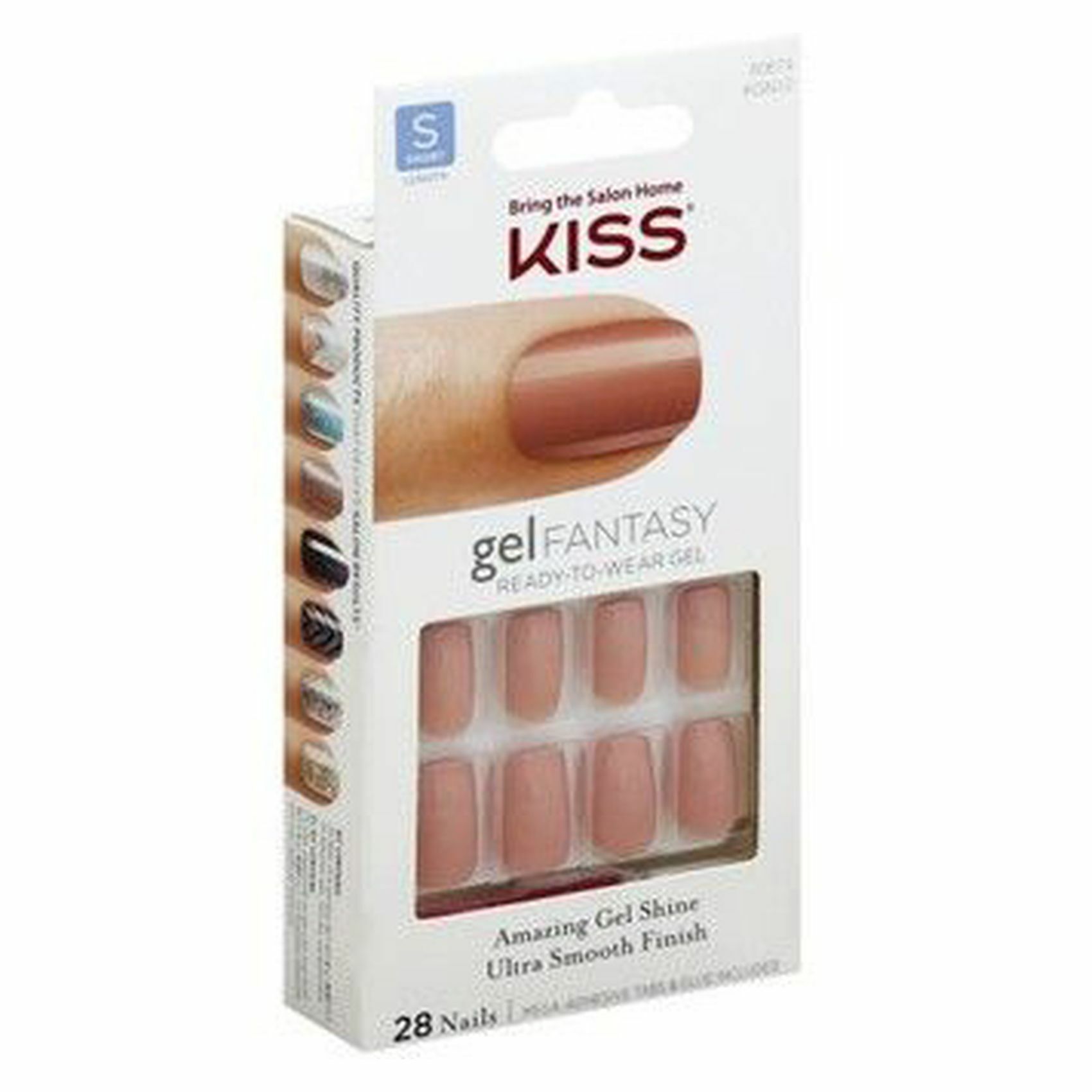 Buy Kiss Gel Fantasy Color False Nails Ribbons Pink 24 Count Online ...
