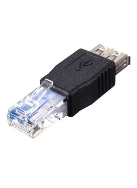 Generic Rj45 Male Ethernet Router Plug Socket Adapter, Black