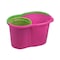 El Helal &amp; Golden Star Speedo Bucket With Squeezer Pink Green - 1 Piece