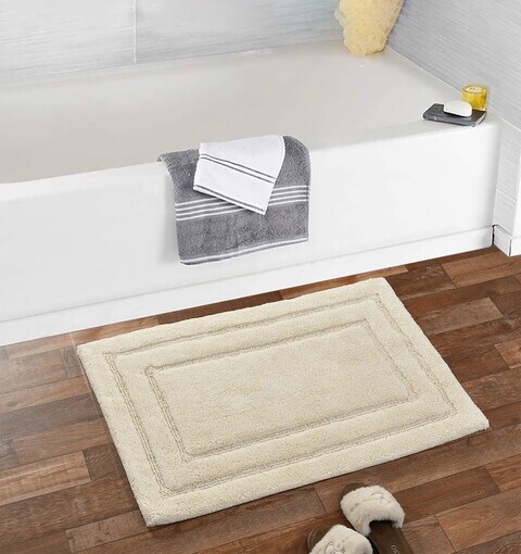 Home Style Shemtron Cotton Bath Mat Ivory 50X80 cm