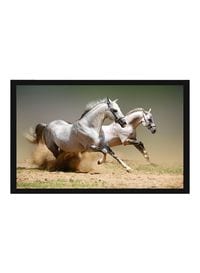 Spoil Your Wall Running Horse Poster With Frame White/Grey/Beige 55x40cm