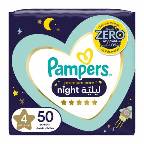 Pampers Premium Care Extra Sleep Protection Night Diapers Size 4 10