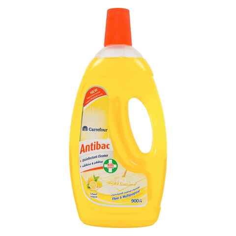 Buy Carrefour disinfectant cleaner floor  multipurpose 4 in 1 lemon 900 ml in Saudi Arabia