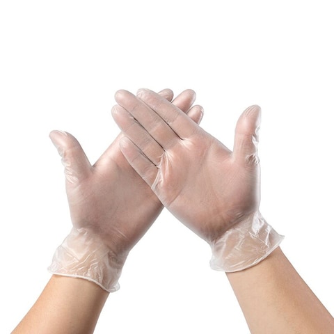 Generic-Disposable PVC Gloves Single Use Transparent AMMEX Gloves Powder Free Latex Free for Food Service, Parts Handling, Cleanup and Beauty Salon 100PCS/Box