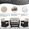 Yulan Outdoor Patio Furniture Sets, Pe Rattan Wicker Chair Conversation Sets With Soft Cushion And Glass Coffee Table For Garden Porch Poolside (901)