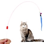 Buy golden rose Interesting Pet Cat Retractable Wand with Caterpillar Toy Interactive Funny Training Teaser in UAE