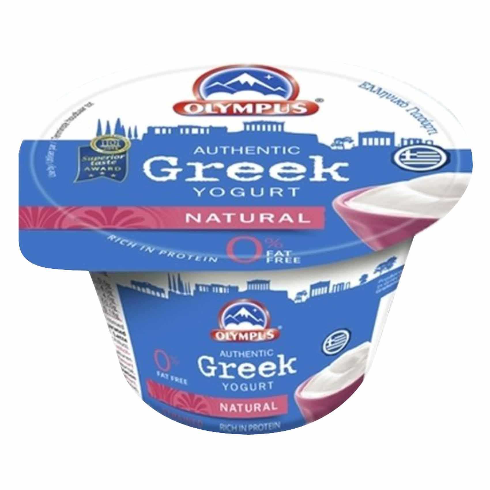 Buy Olympus Authentic Fat Free Natural Greek Yoghurt 150g Online Shop