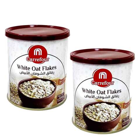 Carrefour White Oat Flakes 500g &times;2