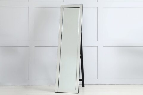 Pan Emirates Flat-Bar Floor Mirror Silver 150X40cm