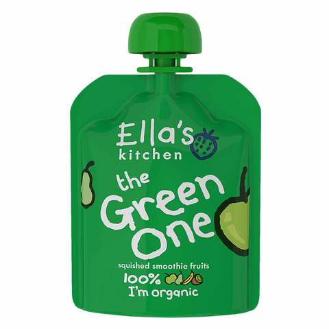 Ellas Kitchen The Green One Squished Smoothie Fruit Baby Food  Puree 90g