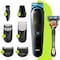 Braun MGK 3245 All-in-one Trimmer 7-in-1 Beard Trimmer, Hair Clipper, Detail Trimmer, Rechargeable, with Gillette ProGlide Razor, Black/Blue