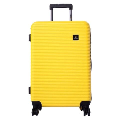 National Geographic 4 Wheel Hard Casing Luggage Trolley 79cm Yellow