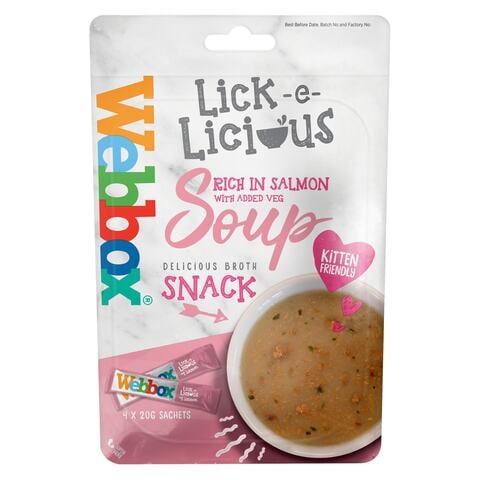 Webbox Lick-e-Licious Rich In Salmon Soup Cat 80g