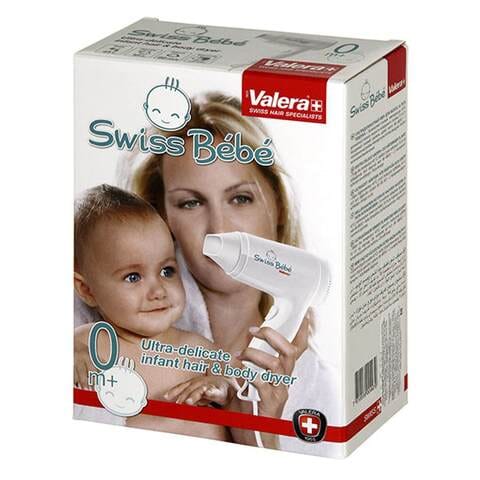 Valera Swiss B&eacute;b&eacute; Ultra-Delicate Infant Hair And Body Dryer 500W 55413 White