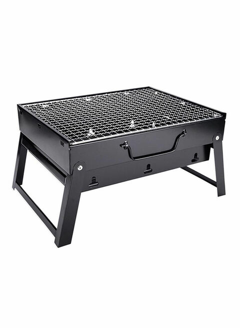 Buy Generic Portable Barbeque Charcoal Grill Black/Silver 35X27.5Centimeter in UAE