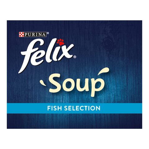 Buy Purina Felix Soup Tender Strips (2 x With Beef, Chicken, Lamb) 48 g x 6  Pcs Online in UAE