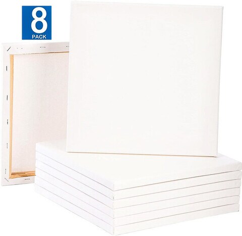 Buy Lavish 8 Unit Canvas Board White Size 20 X 20cm Online