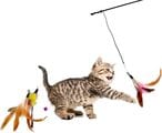 Buy Generic Cat Toys Bird Catcher Pro Interactive Cat Teaser With Two Feather Refill Replacement Pack in UAE