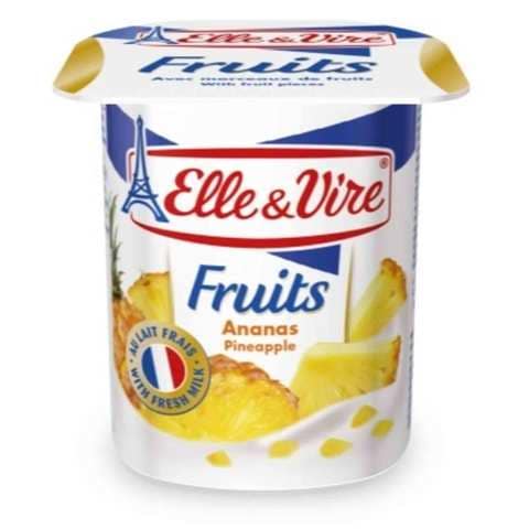 Elle&amp;Vire Dairy Dessert Pineapple 125 Gram