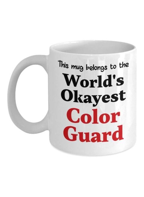 muGGyz Printed Ceramic Coffee Mug White