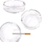 Glass Ashtrays for Cigarettes, Portable Decorative Modern Ashtray for Home Office Indoor Outdoor Patio Use, Fancy Cute Cool Ash Tray,Plain Design（S)(L-10CM*W-10CM*H-3CM)