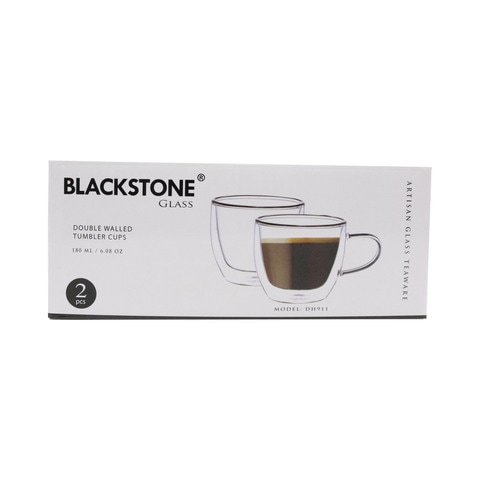 Blackstone Double Wall Tumbler Cup DG911 Clear 180ml 2 PCS