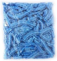 A Jmcall Hair One-Off Shower Bathing Caps Pleated Anti Dust Stretch Hat Hotel Salon 100Pc(Color:Blue , Material:Pvc)