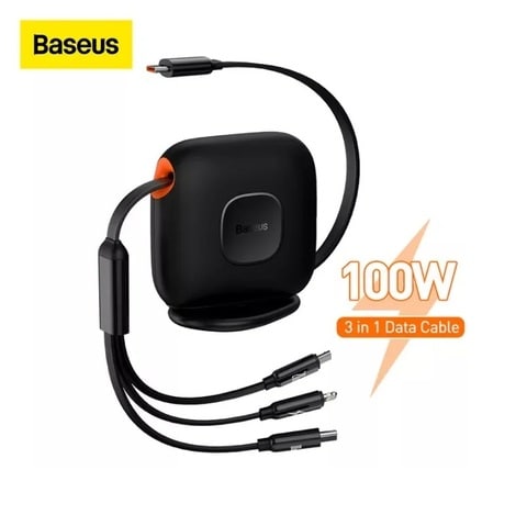 Baseus 3 in 1 Charger Cable USB to Type C Micro USB Charging Lead for iPhone